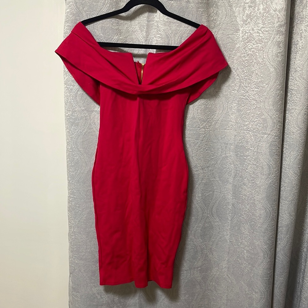 Red fashion nova dress